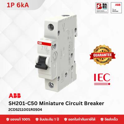 ABB Miniature Circuit Breaker SH201-C 50A 1P 6KA