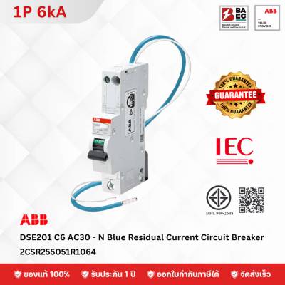 ABB RCBO DSE201AC-C 6A/30mA 1P 6KA